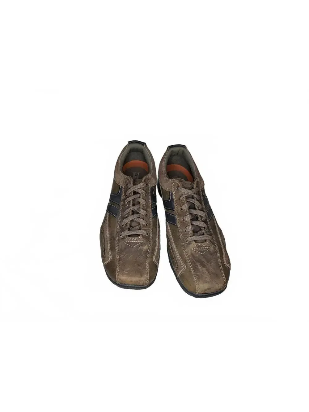 Skechers Men's Diameter Vassell Brown Leather and Suede Casual Sneakers Size 13